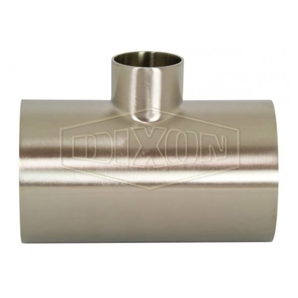Weld Reducing Tee, 1-1/2 x 1 in, 304 SS, Domestic